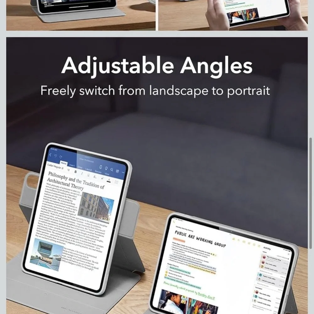 ESR for iPad Air 13 Inch Case (2025/2024) M3/M2 with Pencil Holder Grey